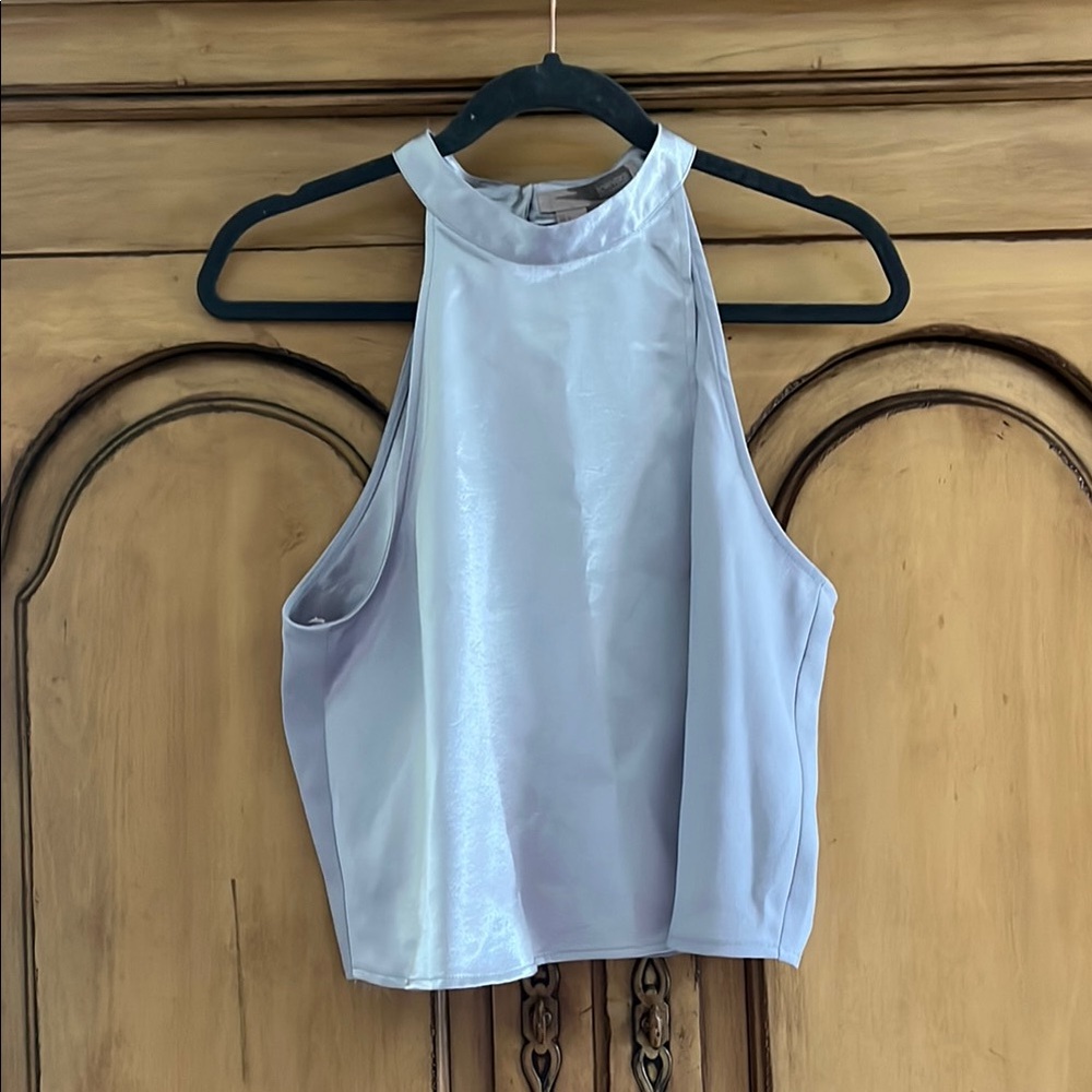Forever 21 Silver Cut Out Tank Top